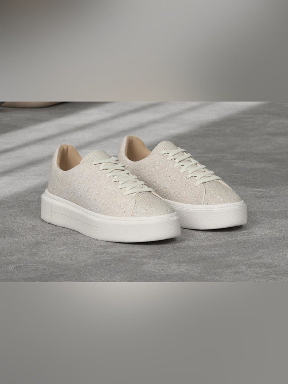 Betsey Johnson  Bridal Sidny Sneaker platform no box new tried on see pics